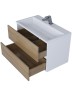 Тумба под раковину для ванной Uperwood Barsa 80 см, подвесная, белая/дуб сонома