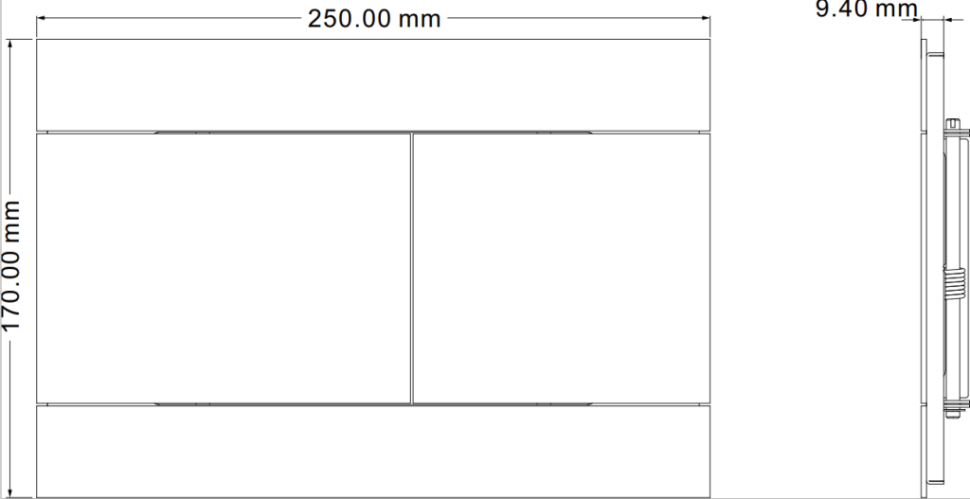Кнопка смыва IBERICA BLANCA INOX-R нержавеющая сталь, хром матовый (IB.B015.01)
