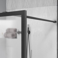 Душевая перегородка Walk-In VSW-1HP800FLGM, 800*2000, вороненая сталь, стекло рифленое