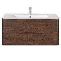 База под раковину Paola 1000 подвесная, 2 выкатных ящика soft close, R.Wood