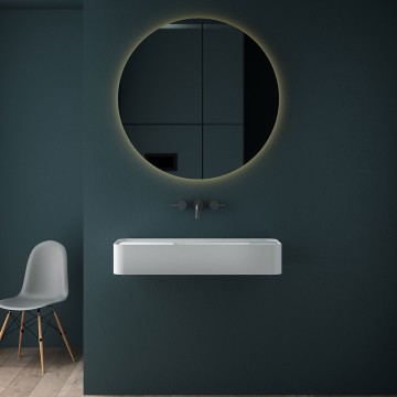 Раковина Солид Серфейс (Solid Surface) Vincea VWB-6S412MW, 1200*400*150, подвесная, цвет белый матовый