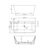 Ванна акриловая Vincea VBT-425-1700 1700*800*600, цвет белый, щелевой перелив