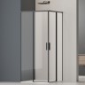 Душевой уголок Soft 2 VSS-3SO2900CLB, 900*900, черный, стекло прозрачное