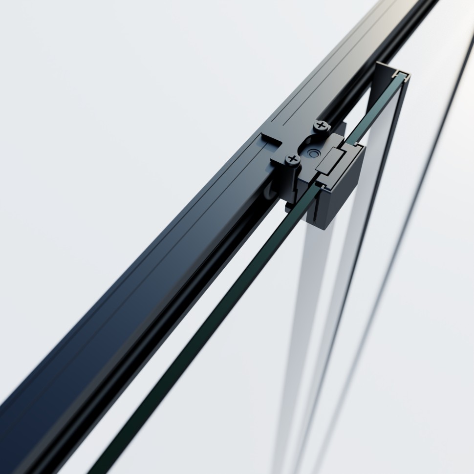 Душевой уголок Soft 2 VSS-3SO2900CLB, 900*900, черный, стекло прозрачное