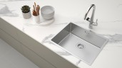 Мойка LASSAN 54 UNI, нерж. сталь, LA54-BS, брашированная нерж. сталь, 540х440мм, Paulmark