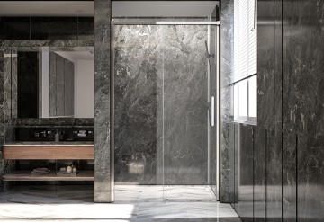 Душевая дверь Veconi Premium Trento PTD-40CH, 1300х2000, хром, стекло прозрачное