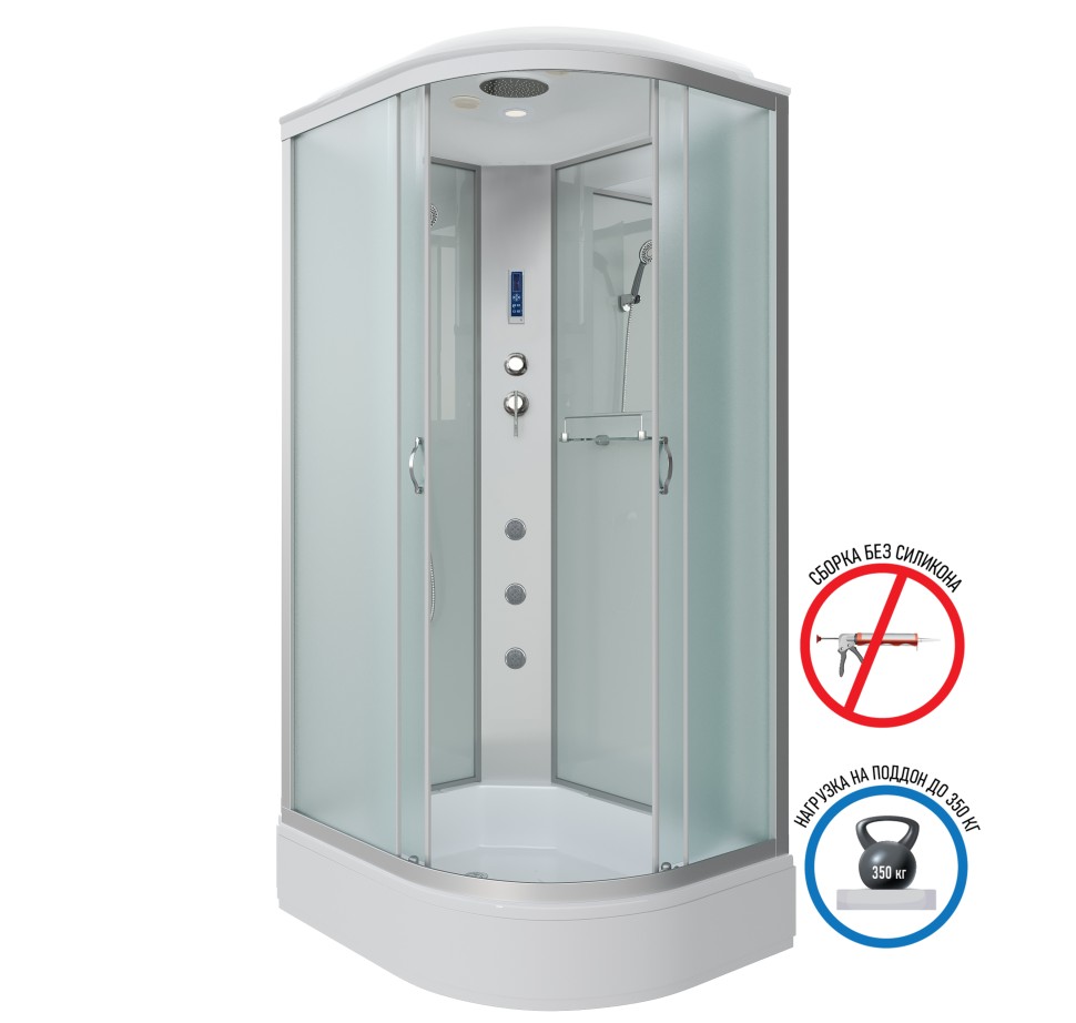 Душевая кабина Niagara Classic NG-33974-14LF (90х70х215) средний поддон(26см),стекло матовое,4 места