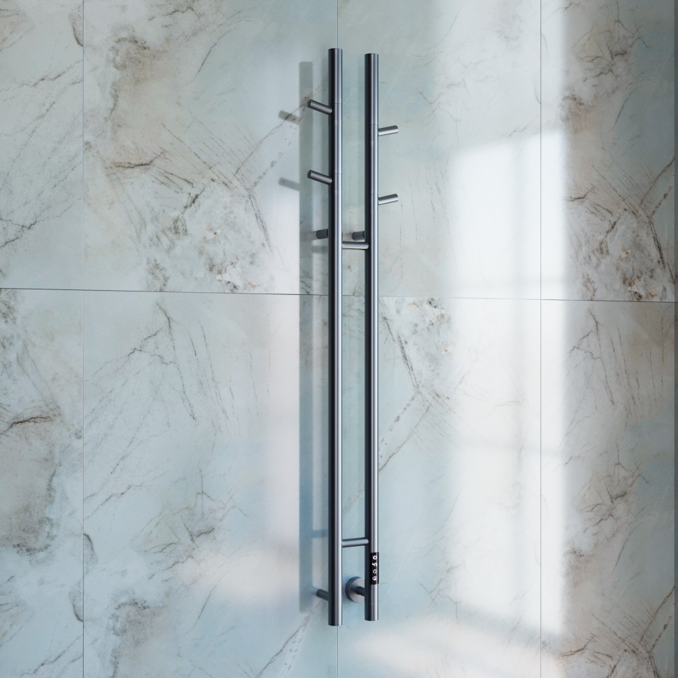 Полотенцесушитель электрический Vincea VTD-1D2GE 25х130, графит, таймер