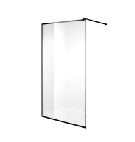 Душевая перегородка Niagara Nova NG-687-90ВLACK (90х195) черный,стекло прозрачное,1 место