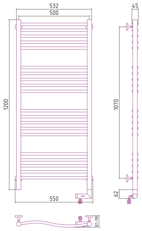 Флюид 2.0 1200х500 МЭМ правый
