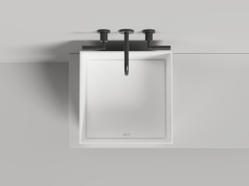 Раковина накладная ARMONIA SQUARE 03 покраска по RAL полностью 450х450х450 S-Sense Глянцевое