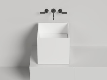 Раковина накладная ARMONIA SQUARE 03 покраска по RAL полностью 450х450х450 S-Sense Глянцевое