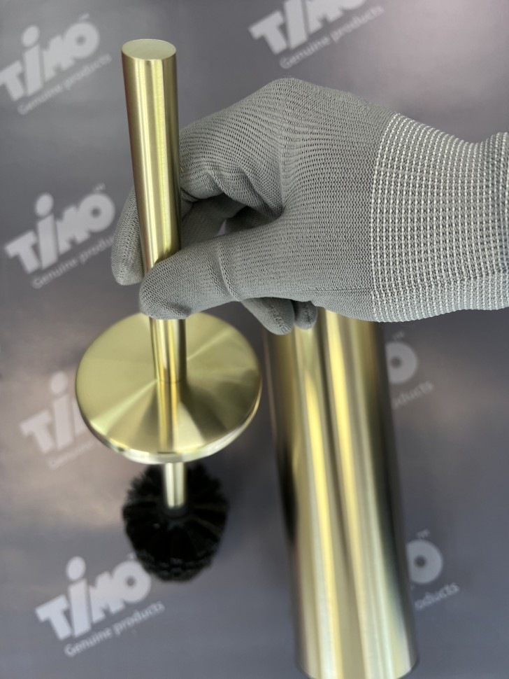 Щетка для туалета настенно-напольная Timo Saona 13161/17 золото матовое