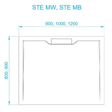 Душевой поддон квадратный RGW STE MW Белый мрамор 900x900
