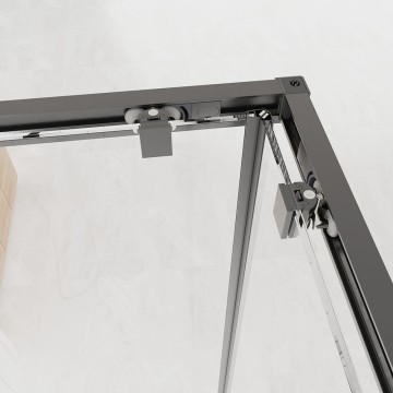 Душевой угол Veconi Evo 300 GR, 1000х1000x1950, графит брашинг, тонированное матовое стекло