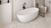 Ванна из искусственного камня ABBER Stein AS9624-1.7 белая матовая