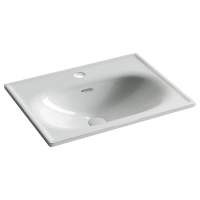 Раковина накладная CERAMICANOVA Sabo с отверстием под смеситель 600x460x130 белый
