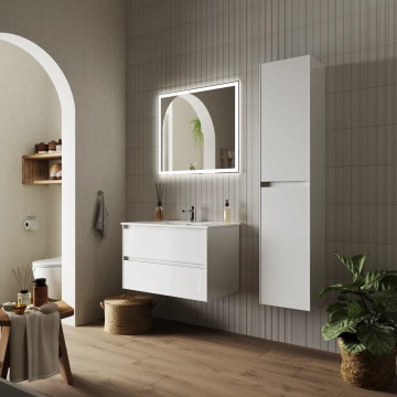 Тумба подвесная SANCOS Cento 890х450х500, c двумя ящиками оснащенными доводчиками, белый глянец, арт. CN90W