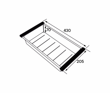Коландер ADVANCE, A430-LG, светлое золото, 205х430мм, Paulmark