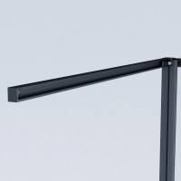 Душевая дверь Альфа (Alpha) VPSW-3AL100CLB, 1000, черный, стекло прозрачное