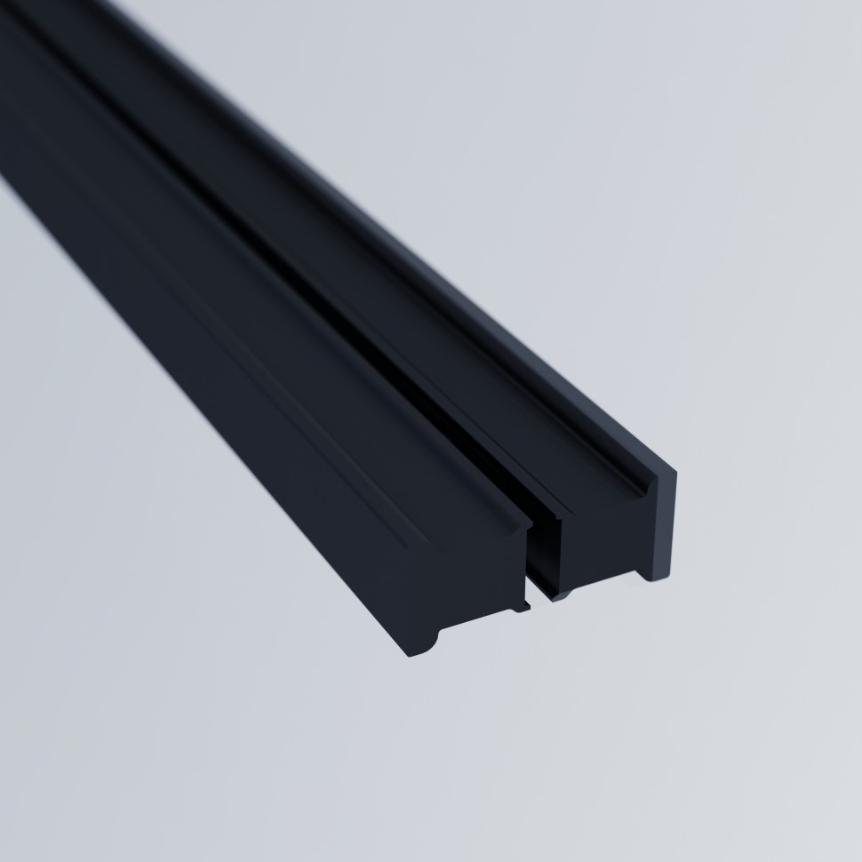 Душевая дверь Альфа (Alpha) VPSW-3AL100CLB, 1000, черный, стекло прозрачное