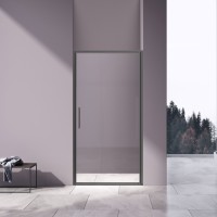 Душевая дверь Slim 8mm VDP-4SL900CLGM, вороненая сталь, стекло прозрачное