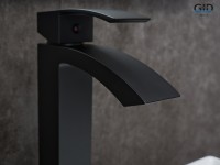 Смеситель высокий для раковины Gid Victoria L120-BM-D L120BMD черный матовый