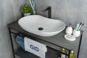 Раковина Gid N9175 51128 накладная белая 66.5x41x12
