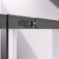 Душевая дверь Slim-N VDS-4SN140CLGM, 1400, вороненая сталь, стекло прозрачное
