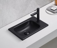 Раковина Gid Bm3340 72203 встраиваемая сверху черная матовая 40.5x26x10