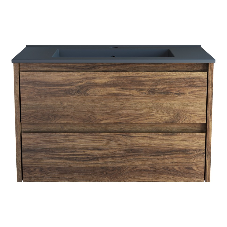 База под раковину Vincea  Gio 800 подвесная, 2 выкатных ящика soft-close, C.Oak