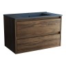 База под раковину Vincea  Gio 800 подвесная, 2 выкатных ящика soft-close, C.Oak