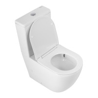 Чаша напольного унитаза со смывом TORNADO с сиденьем BelBagno SFERA-TOR BB2141CP-TOR/SC