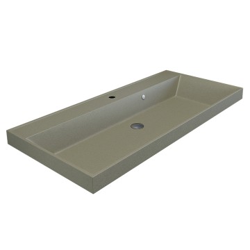 Раковина для ванной 100 см, Uperwood Classic Quartz, кварцевая, бежевая матовая, десерт