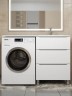 Тумба под стиральную машину напольная Uperwood Tanos 58х47,5х76,5 см, белая, 3 ящика