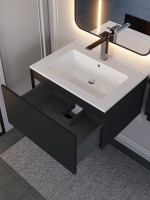 Тумба под раковину 65 см, Uperwood Parma Premium, черная