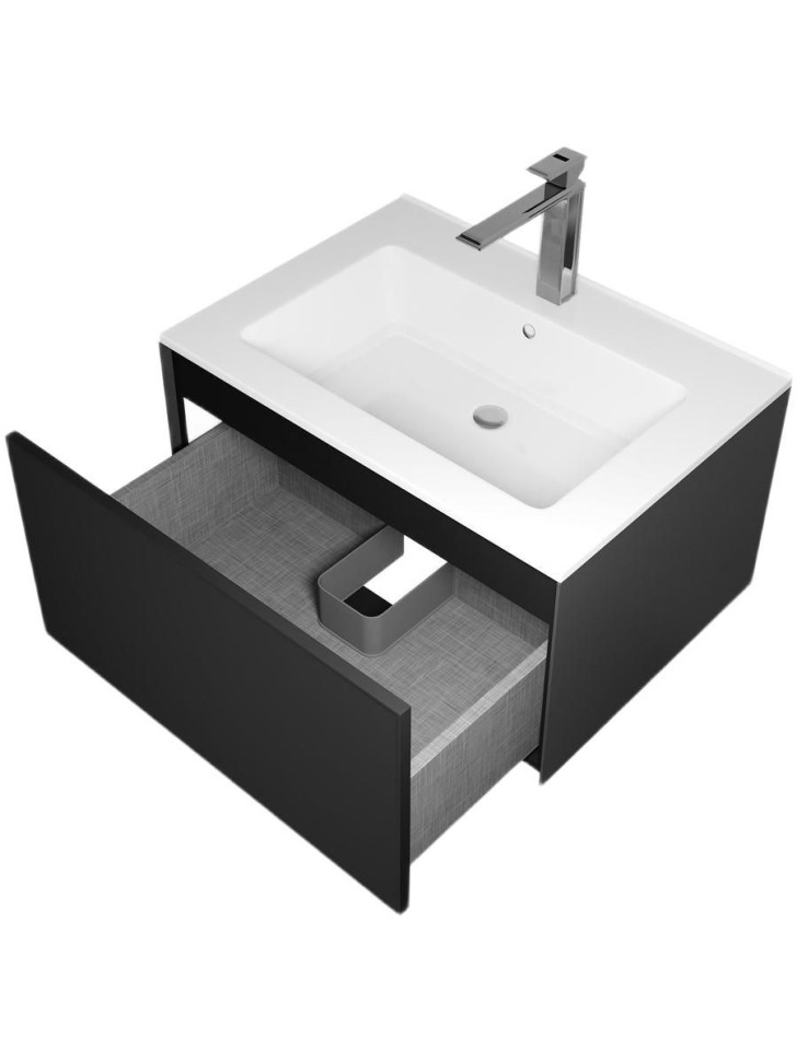 Тумба под раковину 65 см, Uperwood Parma Premium, черная