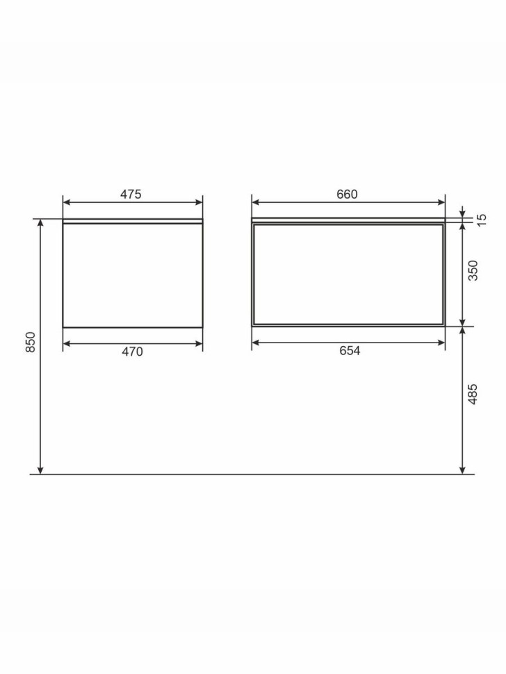 Тумба под раковину 65 см, Uperwood Parma Premium, черная