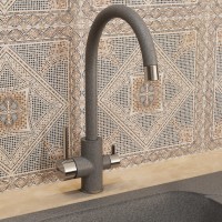 Смеситель для кухни Uperwood Quartz Premium UPD-01-03, с каналом для фильтрованной воды, серый