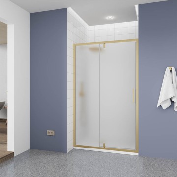 Душевая дверь Veconi Ottimo P20 G, 1000x1900, золото брашинг, стекло матовое