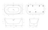Акриловая ванна BELBAGNO BB410-1500-780-R