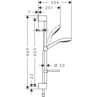 Душевой гарнитур Hansgrohe Croma Select E Vario 26586400 хром