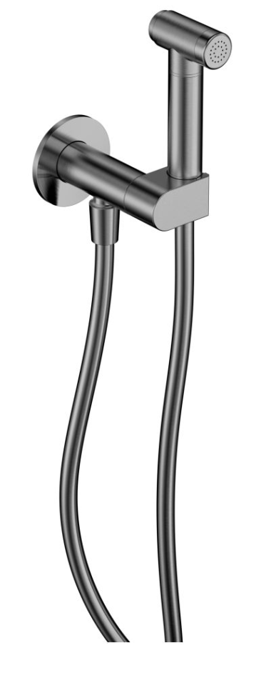 Гигиенический душ комплект AQUAme Novara шлифованный металл AQM6927GM
