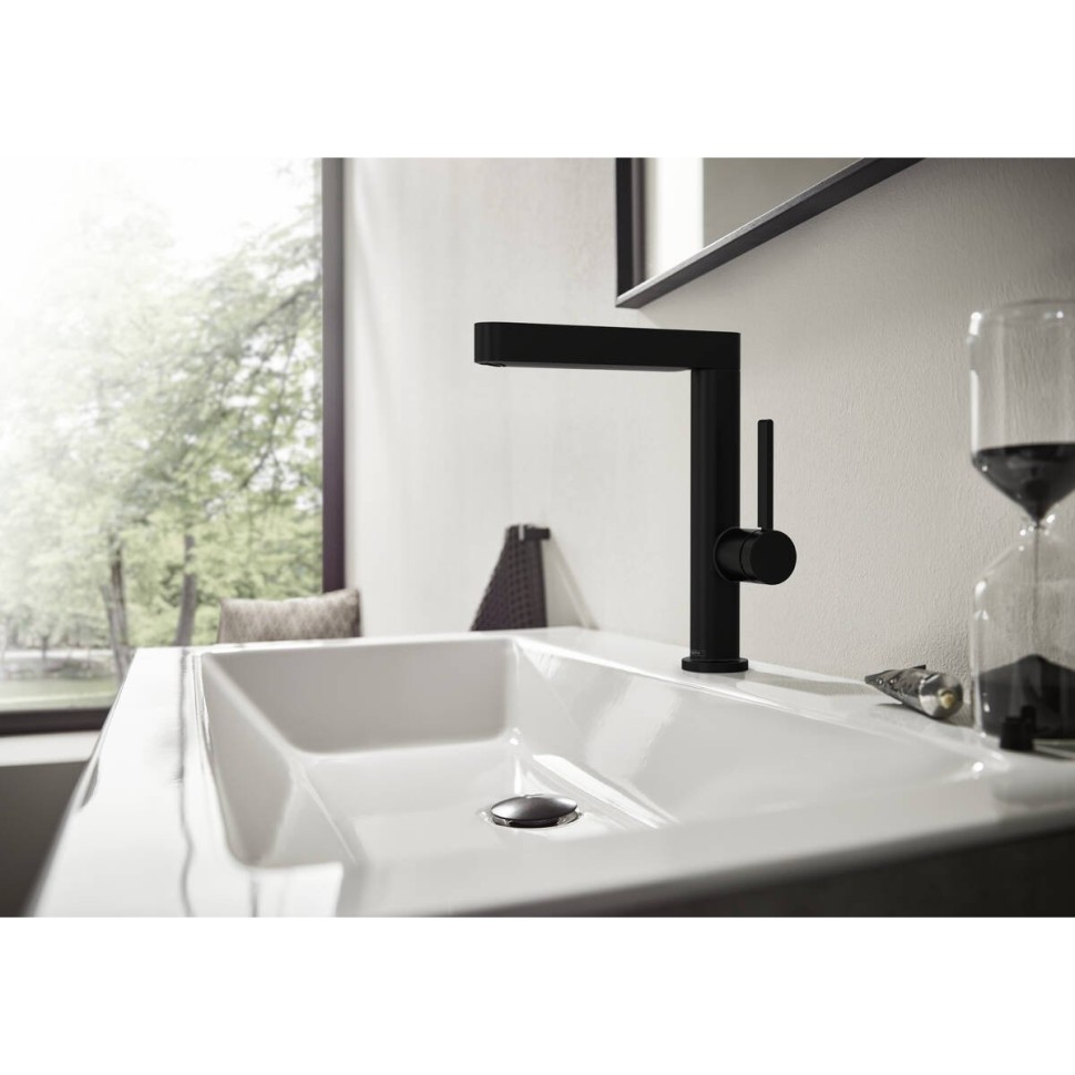 Смеситель для кухни Hansgrohe Finoris черный матовый 76060670
