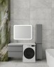 Тумба подвесная STYLE LINE "Даллас 130" Люкс Плюс серая с раковиной ESTETUS Даллас 1300*480 левый