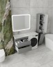 Тумба подвесная STYLE LINE "Даллас 130" Люкс Плюс серая с раковиной ESTETUS Даллас 1300*480 левый