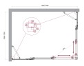 Душевой уголок BelBagno LUCE-AH-22-150/110-C-Cr