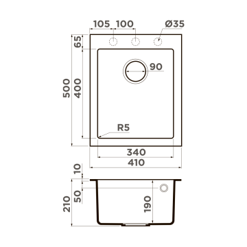 Кухонная мойка Omoikiri Bosen 41A-WH Artceramic/белый