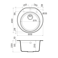 Кухонная мойка Omoikiri Miya 50-R-SA Tetogranit/бежевый