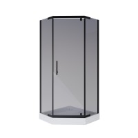 Душевой уголок Niagara Eco NG-009-14DT (90х90х195) низкий поддон(13см),черный,стекло тонированное,2 места